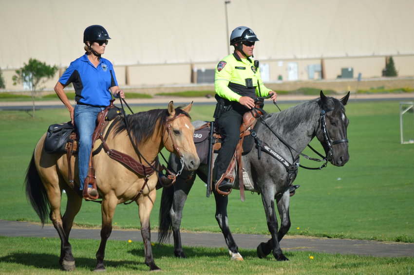 Arapahoe County Sheriff's Office Mounted Patrol Unit at the “RexRun for PAWSitivity” event, held Aug. 6 at Dove Valley Regional Park.